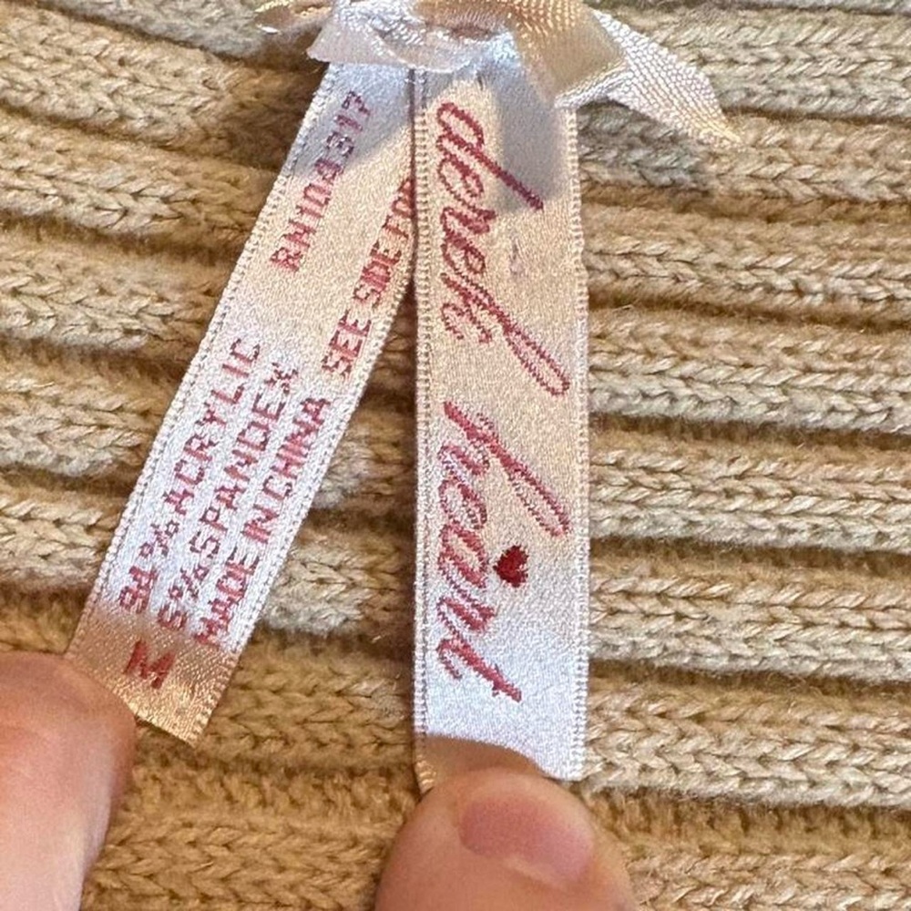 Derek Heart Y2K Tan/Beige Rib-Knit Shrug - Picture 5 of 7